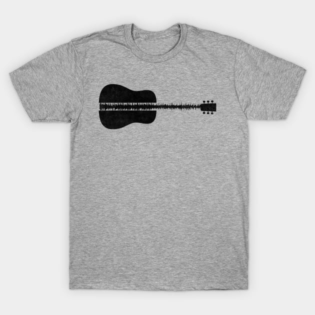 Sound Wave Guitar T-Shirt by Bododobird